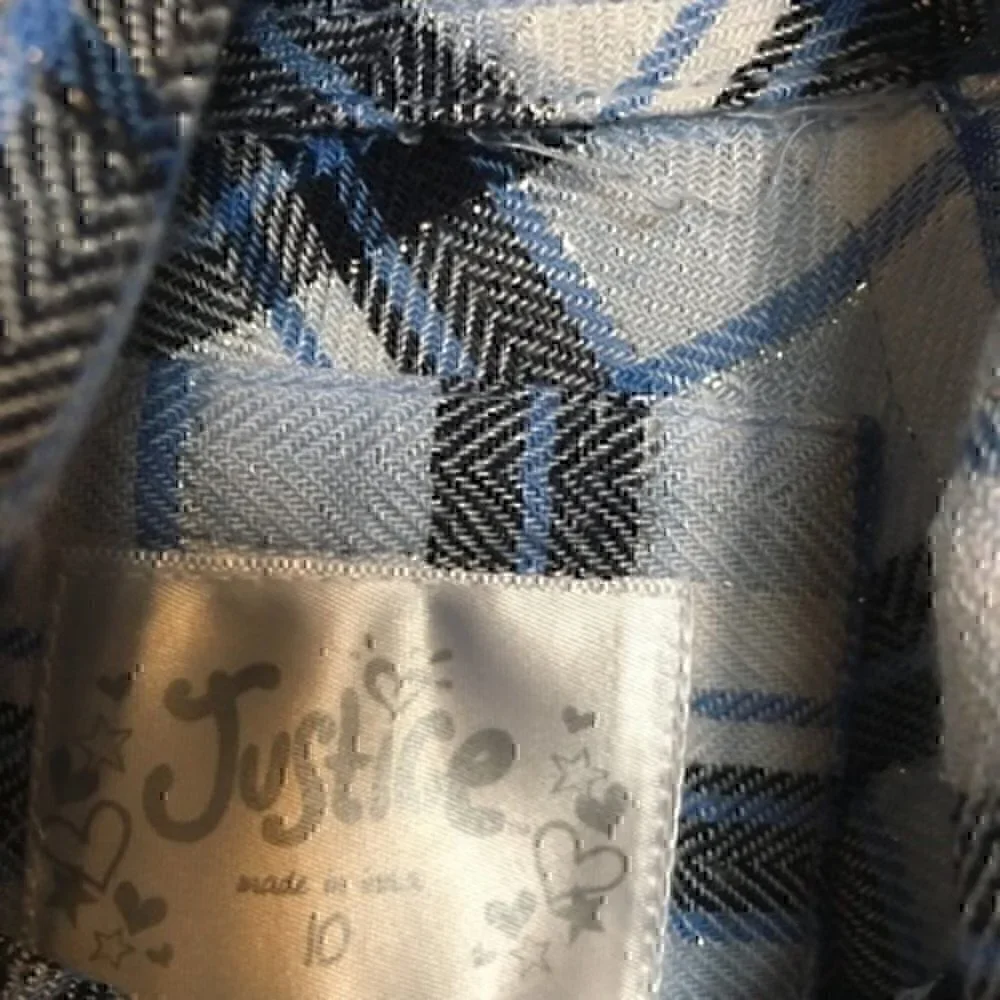 Justice Girls size 10 sparkly  flannel